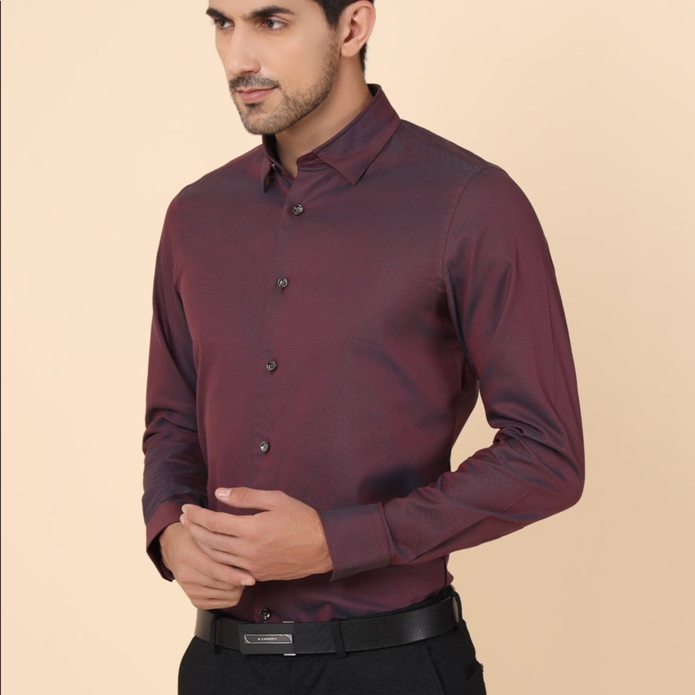 Blackberrys Silvio Shirt From India in Maroon